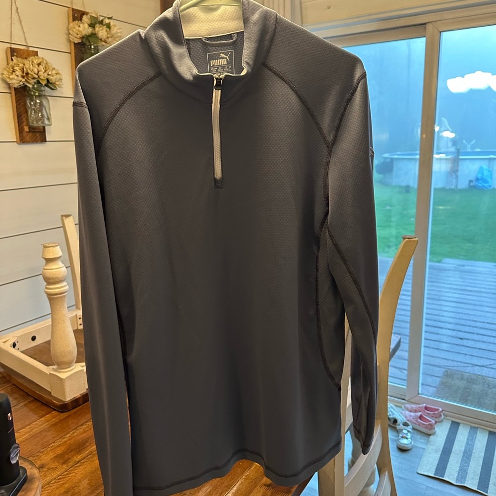 Puma Gray Quarter-Zip Pullover